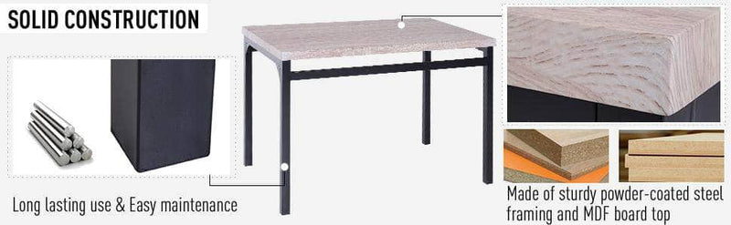 Pending - Aosom Dining Set 5PCs Wooden Dining Set Industrial Style Wood and Metal Kitchen Table Set for 4 Chairs Modern and Sleek Dinette - Coffee and Black