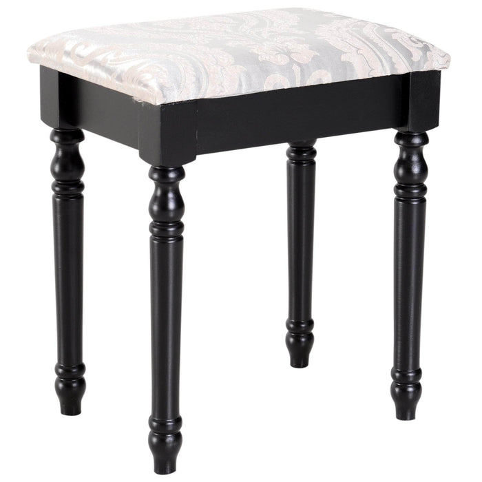Pending - Aosom Dressing Set Wood Dressing Vanity Makeup Table with Stool Tri-Mirror 2 Drawers - Available in 2 Colours