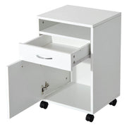 Pending - Aosom File Cabinet 24" Rolling File Cabinet with Drawer Wheeled Documents Storage Printer Stand with Shelf Home Office  - White