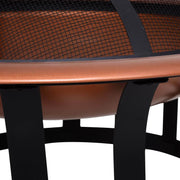 Pending - Aosom Fire Pit 30" Steel Round Outdoor Patio Fire Pit Wood Log Burning Heater with Poker Grate - Copper Basin Black Frame