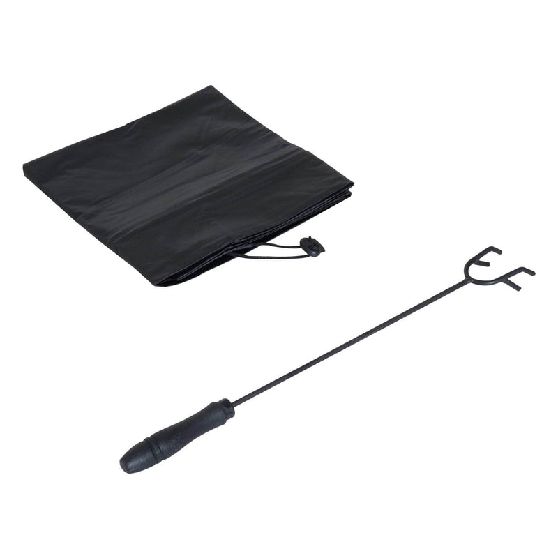 Pending - Aosom Fire Pit 32" Square Fire Fit Outdoor Steel Firepit Backyard Patio Garden Stove w/ Rain Cover - Black