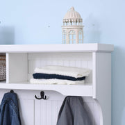 Pending - Aosom Hall Coat & Shoe Storage Cupboard Corner Hall Tree  - White