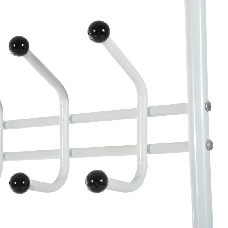 Pending - Aosom Hall Tree Heavy Duty 2-In-1 Metal Coat Shoe Rack Entryway Hall Tree 18 Hooks with 3 Tier Shelves  - Available in 2 Colours