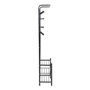 Pending - Aosom Hall Tree Heavy Duty 2-In-1 Metal Coat Shoe Rack Entryway Hall Tree 18 Hooks with 3 Tier Shelves  - Available in 2 Colours