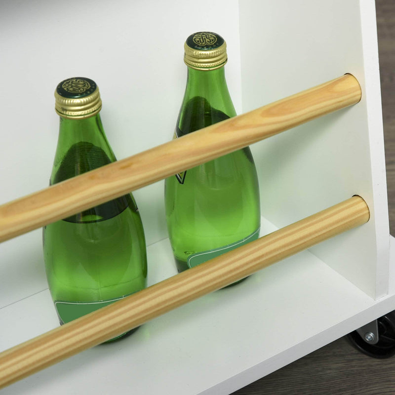 Pending - Aosom Kitchen Island Utility Storage Cart with Rubber Wood Top 3-Tier Spice Rack - White