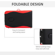 Pending - Aosom Massage Table Aluminium 3 Section 84"L Portable Massage Table Facial SPA Bed - Red and Black