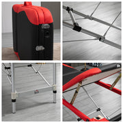 Pending - Aosom Massage Table Aluminium 3 Section 84"L Portable Massage Table Facial SPA Bed - Red and Black