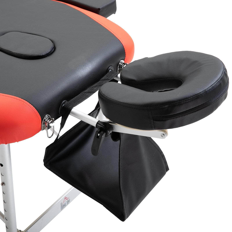 Pending - Aosom Massage Table Aluminium 3 Section 84"L Portable Massage Table Facial SPA Bed - Red and Black