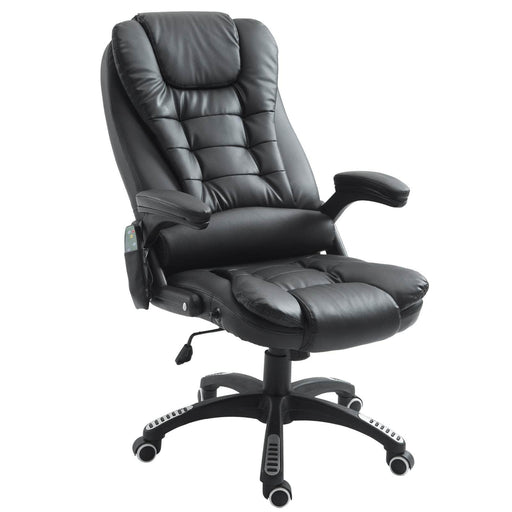 Pending - Aosom Office Chair Black Heated Massage Executive Office Chair High Back Swivel Leather Adjustable Vibrating Furniture - Available in 4 Colours