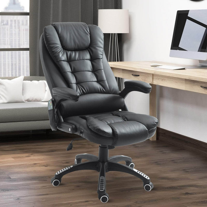 Homcom High Back Heated Massage Swivel Executive Office Chair in Faux  Leather — Wholesale Furniture Brokers Canada