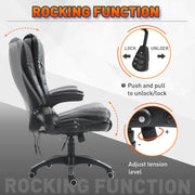 Pending - Aosom Office Chair Heated Massage Executive Office Chair High Back Swivel Leather Adjustable Vibrating Furniture - Available in 4 Colours