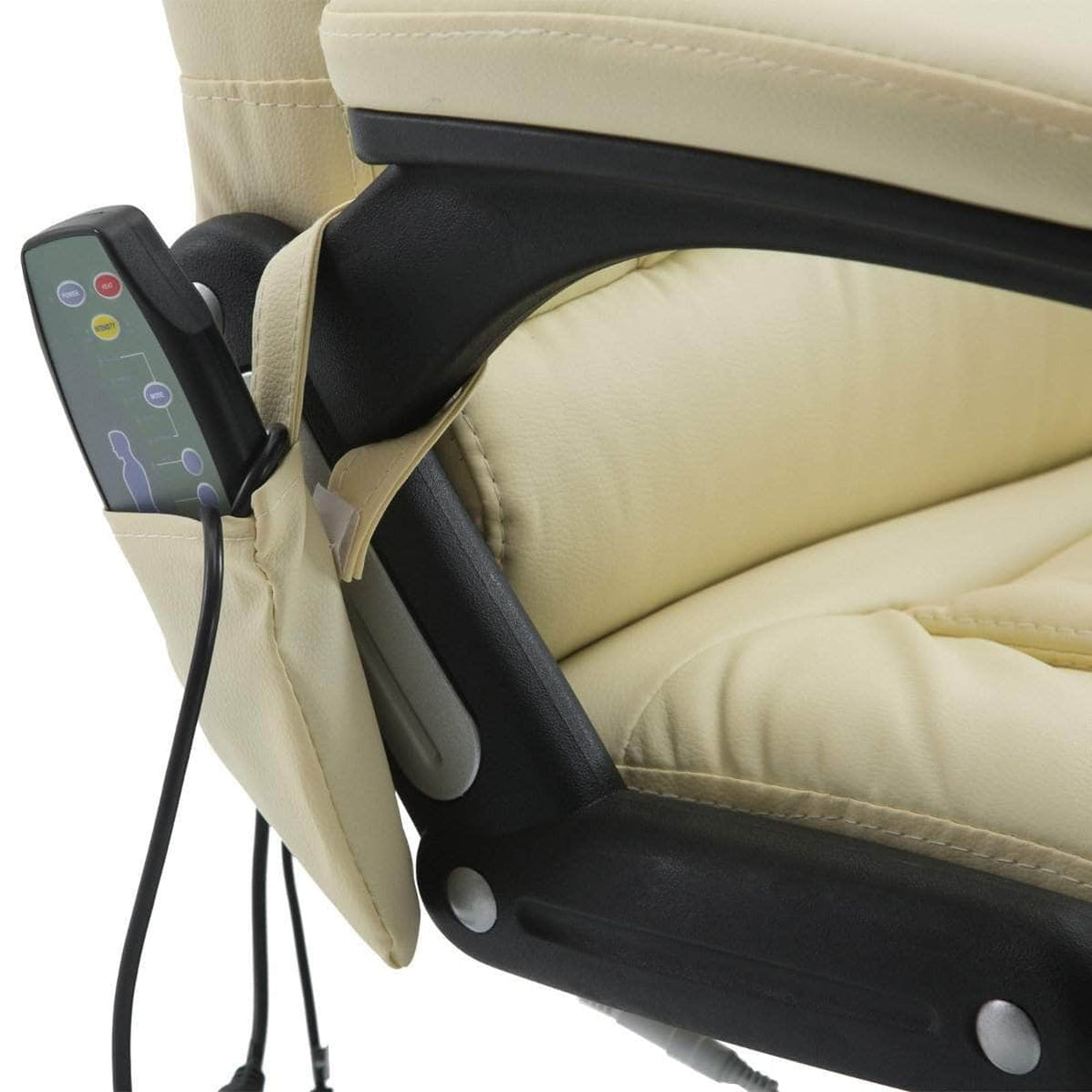 High Back Heated Massage Swivel Executive Office Chair in Faux