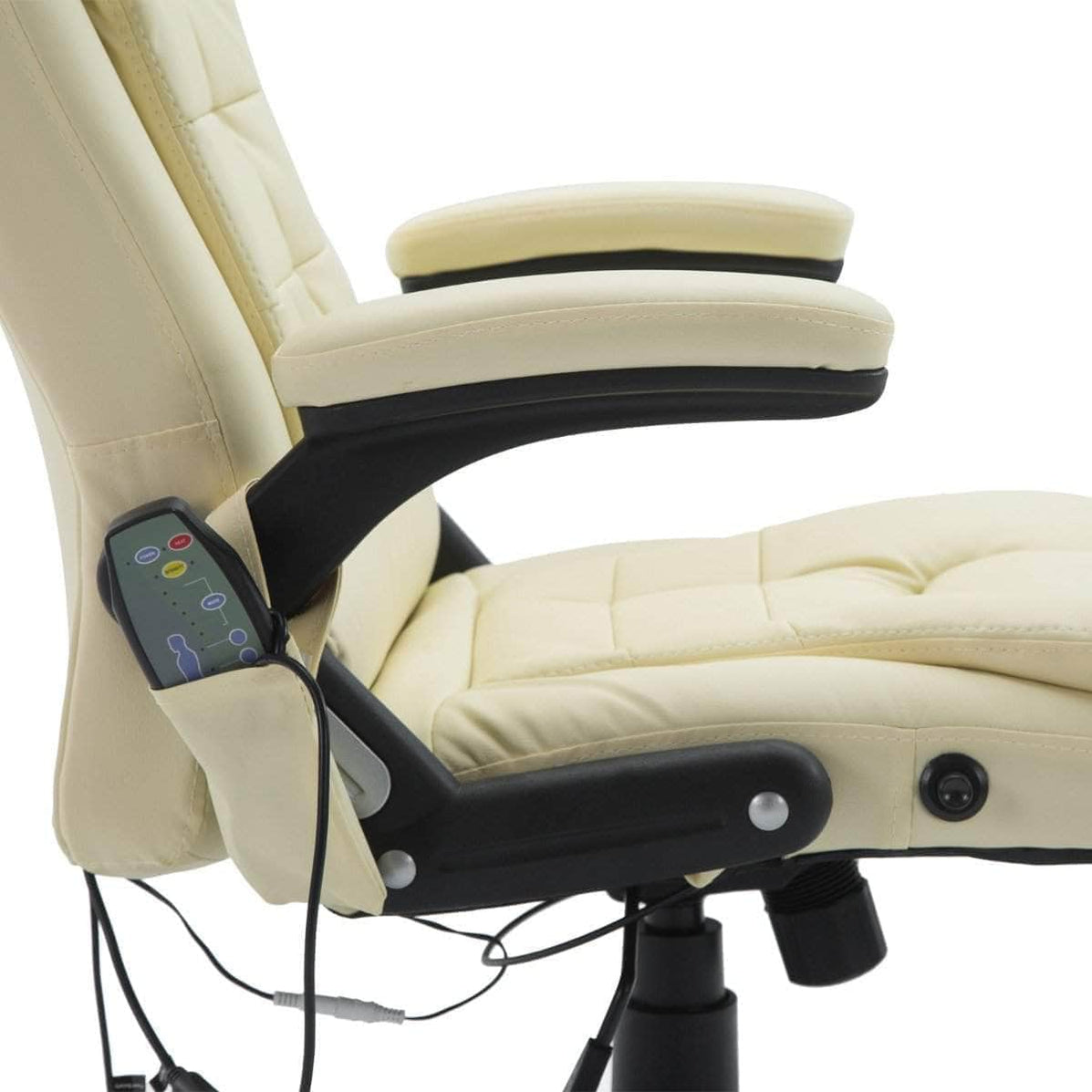 High Back Heated Massage Swivel Executive Office Chair in Faux