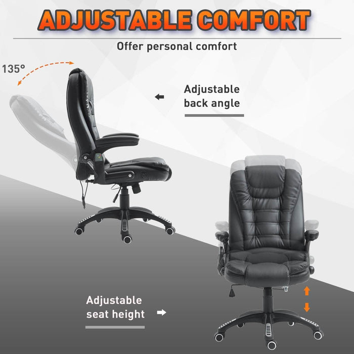Pending - Aosom Office Chair Heated Massage Executive Office Chair High Back Swivel Leather Adjustable Vibrating Furniture - Available in 4 Colours