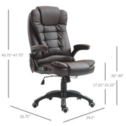 Pending - Aosom Office Chair Heated Massage Executive Office Chair High Back Swivel Leather Adjustable Vibrating Furniture - Available in 4 Colours