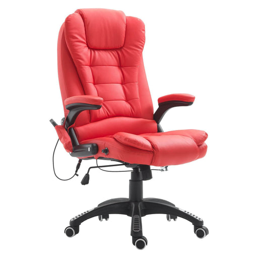 Pending - Aosom Office Chair Red Heated Massage Executive Office Chair High Back Swivel Leather Adjustable Vibrating Furniture - Available in 4 Colours