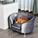 Pending - Aosom Poppy Couch Pet Sofa Bed Dog Cat Cozy Puppy House Couch Furniture with Removable Cushion - Silver Grey