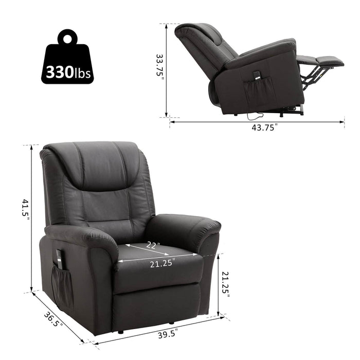 Pending - Aosom Recliner Chair Electric Power Lift Recliner Chair Stand Assist with Remote Control - Brown