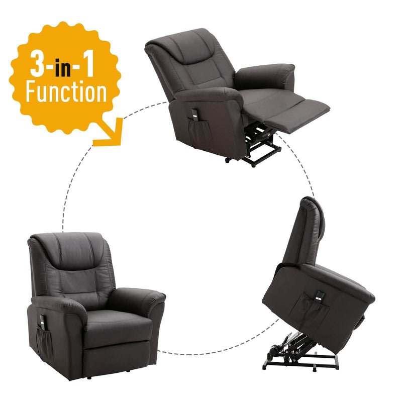 Pending - Aosom Recliner Chair Electric Power Lift Recliner Chair Stand Assist with Remote Control - Brown