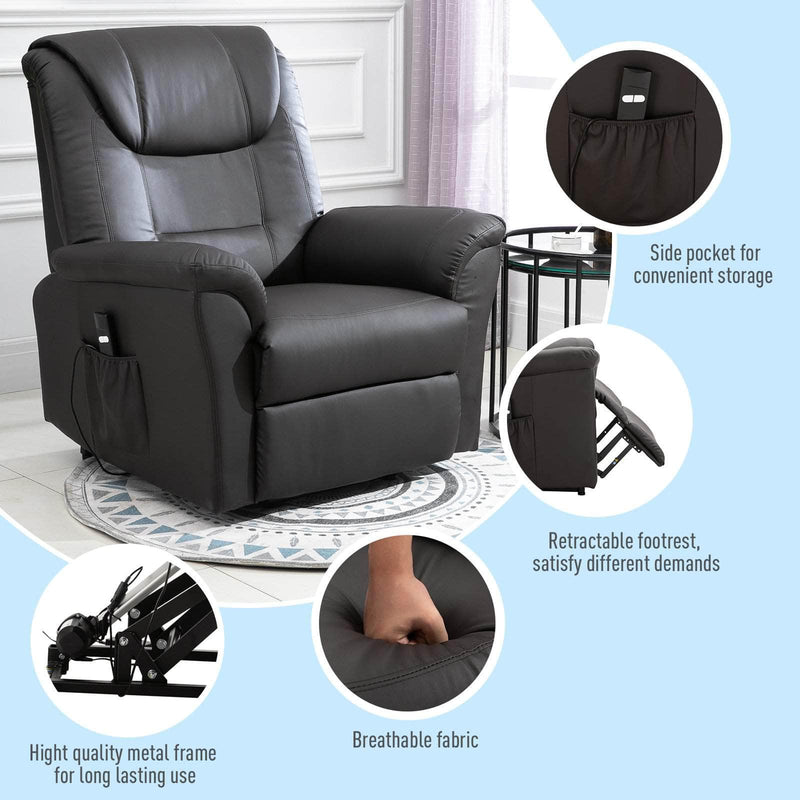 Pending - Aosom Recliner Chair Electric Power Lift Recliner Chair Stand Assist with Remote Control - Brown