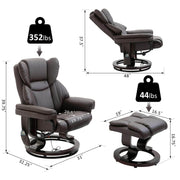 Pending - Aosom Recliner Chair Massage Sofa Recliner Chair with Footrest 10 Vibration Point Faux Leather - Available in 2 Colours