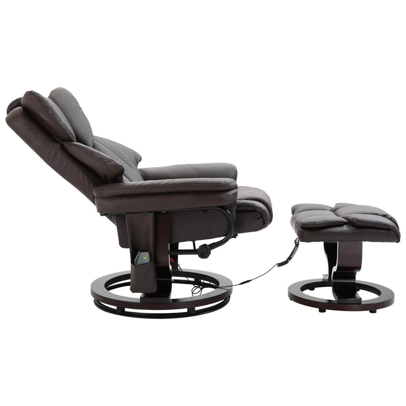 Pending - Aosom Recliner Chair Massage Sofa Recliner Chair with Footrest 10 Vibration Point Faux Leather - Available in 2 Colours