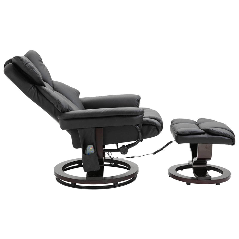 Pending - Aosom Recliner Chair Massage Sofa Recliner Chair with Footrest 10 Vibration Point Faux Leather - Available in 2 Colours
