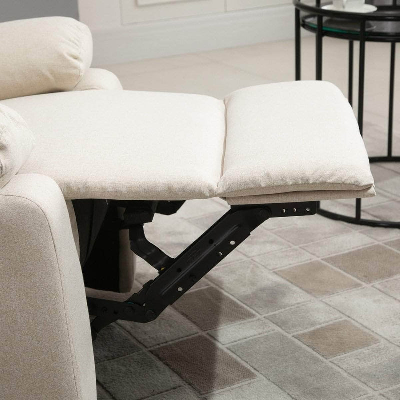 Pending - Aosom Reclining Armchair Single Recliner Sofa Lounge Linen Fabric Manual Adjustable Reclining Armchair with Padded Back for Home Theater Living Room  - Available in 2 Colours