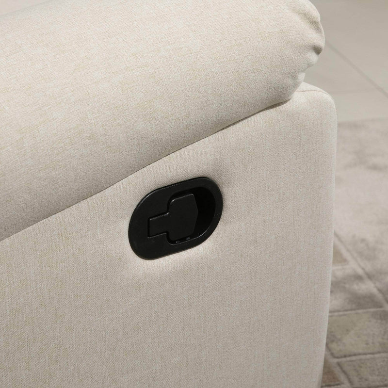 Pending - Aosom Reclining Armchair Single Recliner Sofa Lounge Linen Fabric Manual Adjustable Reclining Armchair with Padded Back for Home Theater Living Room  - Available in 2 Colours