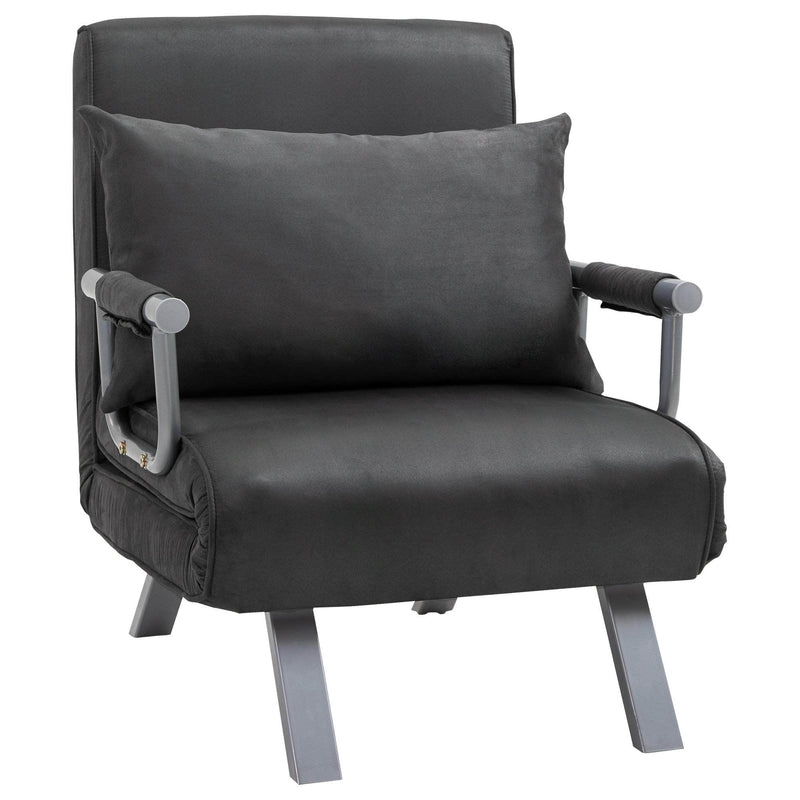 Pending - Aosom Sleeper Sofa Adjustable Folding Convertible Single Sleeper Sofa Bed Chair - Grey