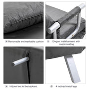 Pending - Aosom Sleeper Sofa Adjustable Folding Convertible Single Sleeper Sofa Bed Chair - Grey
