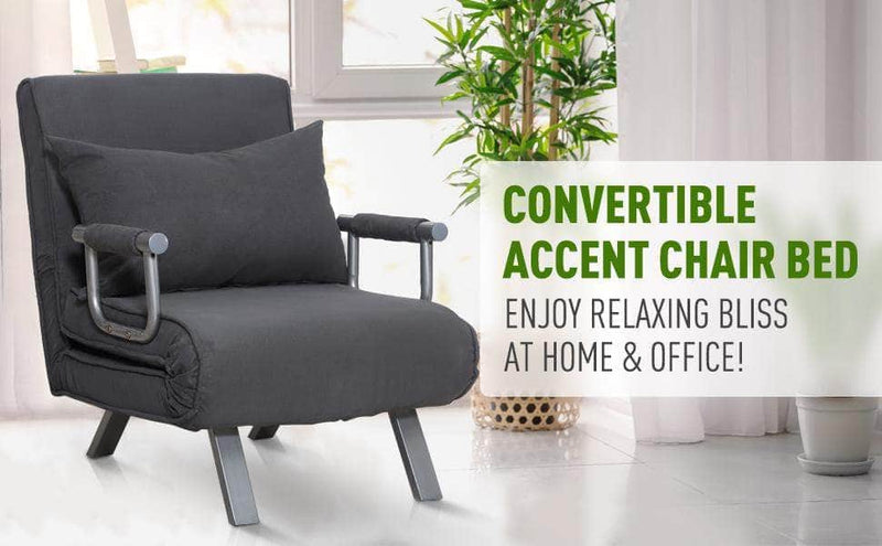 Pending - Aosom Sleeper Sofa Adjustable Folding Convertible Single Sleeper Sofa Bed Chair - Grey
