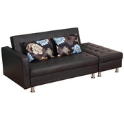 Pending - Aosom Sofa Set Convertible Adjustable 3-Position Futon Set Sofa Bed Couch Chaise Lounge - Black