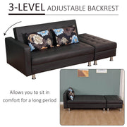 Pending - Aosom Sofa Set Convertible Adjustable 3-Position Futon Set Sofa Bed Couch Chaise Lounge - Black