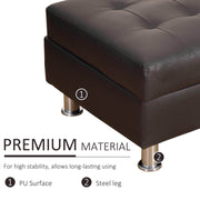 Pending - Aosom Sofa Set Convertible Adjustable 3-Position Futon Set Sofa Bed Couch Chaise Lounge - Black