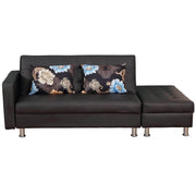 Pending - Aosom Sofa Set Convertible Adjustable 3-Position Futon Set Sofa Bed Couch Chaise Lounge - Black