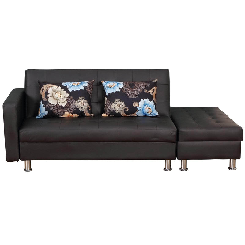 Pending - Aosom Sofa Set Convertible Adjustable 3-Position Futon Set Sofa Bed Couch Chaise Lounge - Black