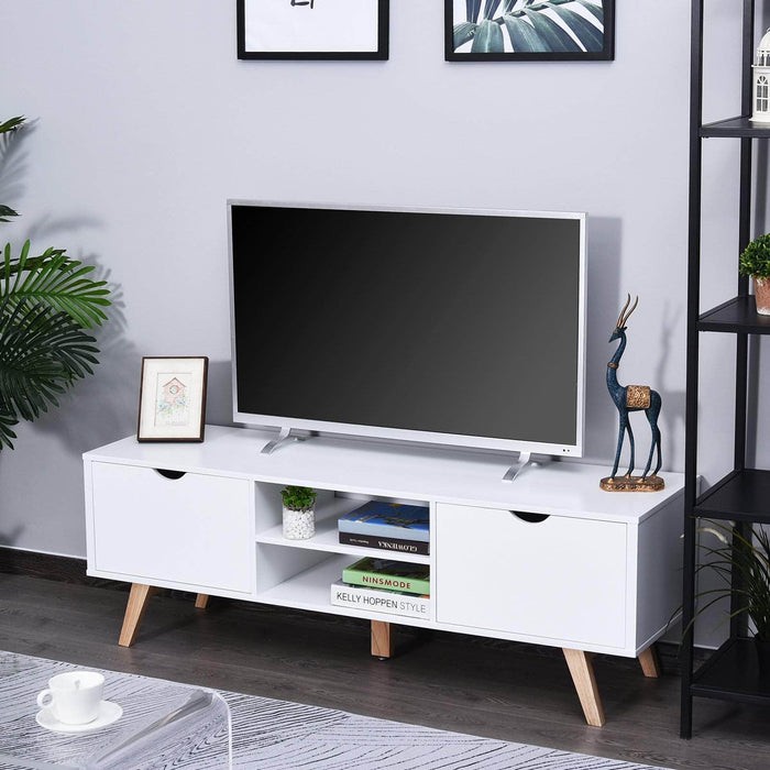 Pending - Aosom TV Stand TV Stand Shelf Media Entertainment Center Modern Living Room Elegent Style - White