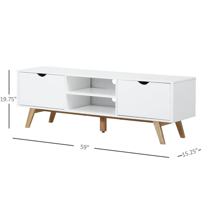 Pending - Aosom TV Stand TV Stand Shelf Media Entertainment Center Modern Living Room Elegent Style - White