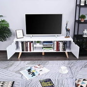 Pending - Aosom TV Stand TV Stand Shelf Media Entertainment Center Modern Living Room Elegent Style - White