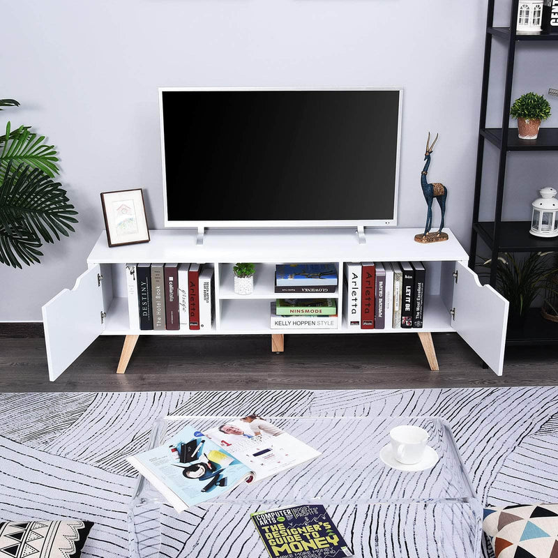 Pending - Aosom TV Stand TV Stand Shelf Media Entertainment Center Modern Living Room Elegent Style - White