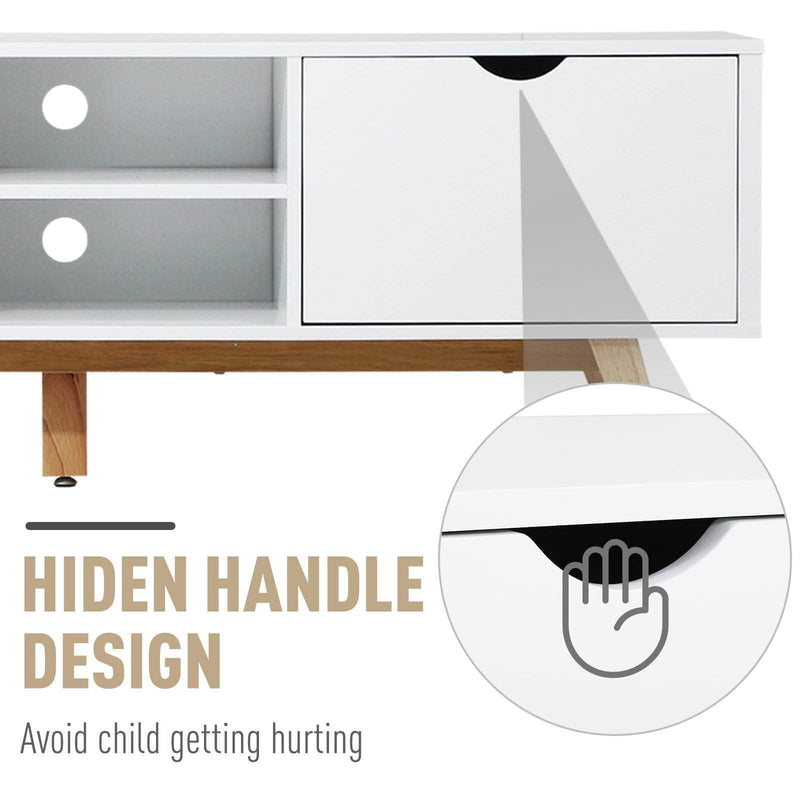 Pending - Aosom TV Stand TV Stand Shelf Media Entertainment Center Modern Living Room Elegent Style - White