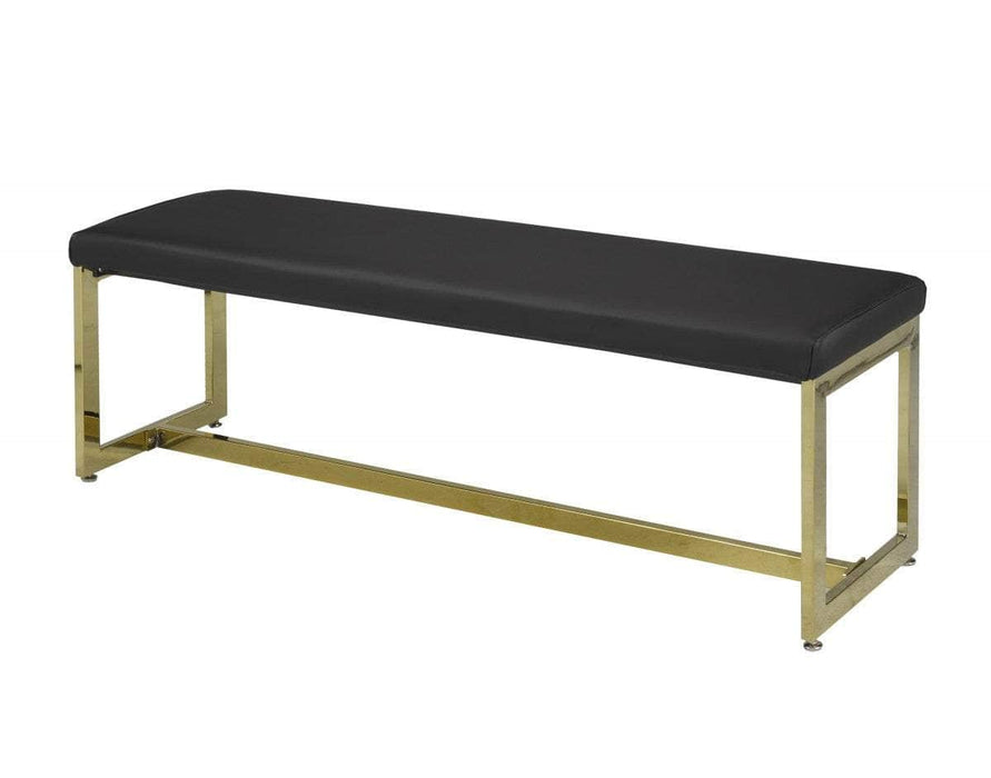 Pending - Brassex Inc. Bench Black & Gold Cheyenne Accent Bench - Available in 3 Colours