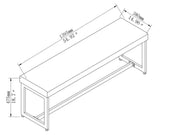 Pending - Brassex Inc. Bench Cheyenne Accent Bench - Available in 3 Colours