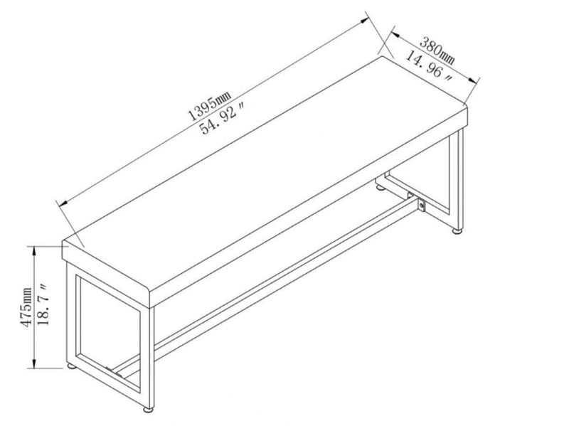 Pending - Brassex Inc. Bench Cheyenne Accent Bench - Available in 3 Colours