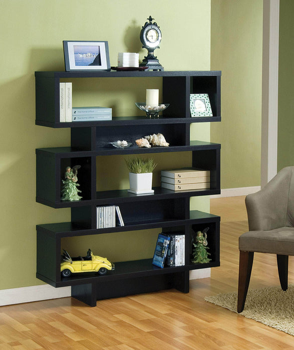 Pending - Brassex Inc. Bookcase Multi-Tier Display Shelf Bookcase in Black