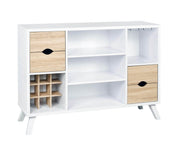 Pending - Brassex Inc. Buffet Multi-Tier Buffet / Server With Storage in White & Oak