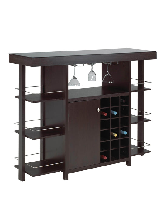 Pending - Brassex Inc. Cabinet Dark Cherry Soho Bar Cabinet - Available in 2 Colours