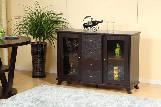 Brassex Elijah Buffet with Storage Drawers in Dark Cherry