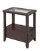 Pending - Brassex Inc. End Table Dark Cherry Accent Table With Storage - Available in 2 Colours